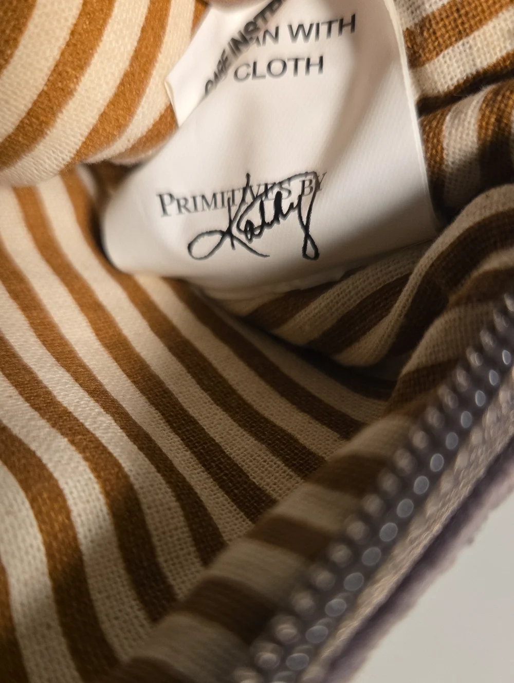 Primitives by Kathy Velvet 'Spread Kindness' Pouch - Gray & Cream